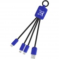 SCX.design C15 quatro light-up cable, Reflex blue / Solid black