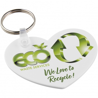 Logo trade promotional product photo of: Tait heart-shaped recycled keychain