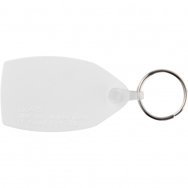 Logo trade promotional giveaways image of: Tait rectangular-shaped recycled keychain