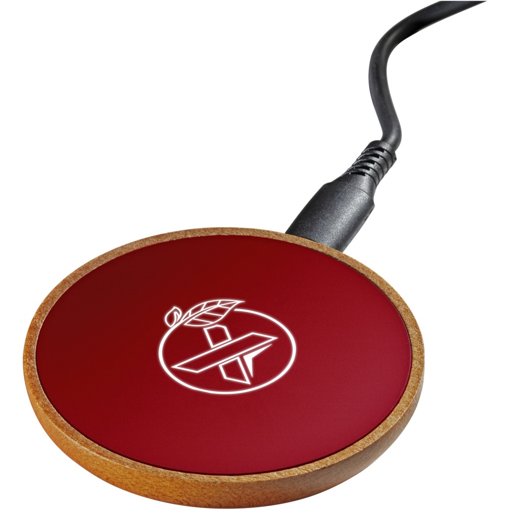 Logo trade business gift photo of: SCX.design W13 10W wooden wireless charging station