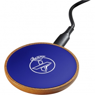 Logo trade advertising products image of: SCX.design W13 10W wooden wireless charging station