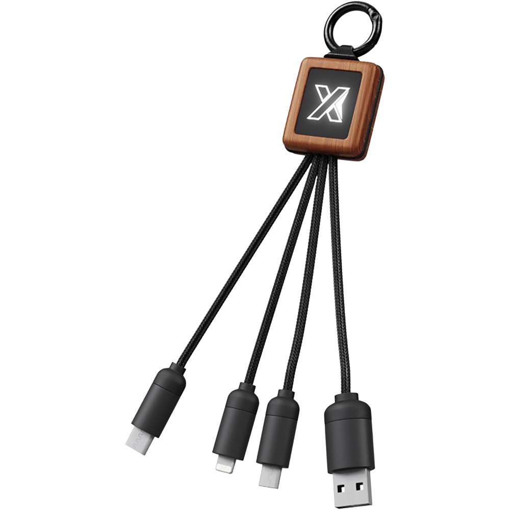 Logo trade promotional gift photo of: SCX.design C19 wooden easy to use cable