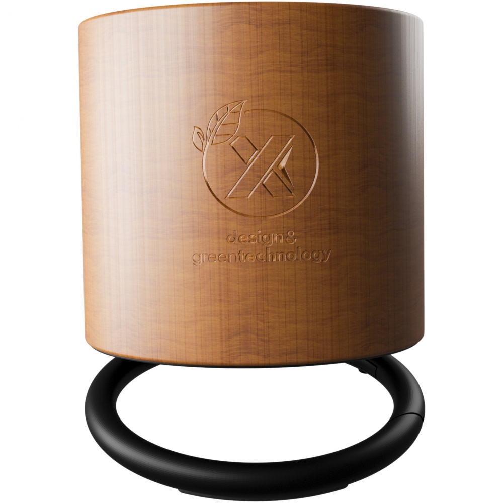 Logotrade promotional item image of: SCX.design S27 3W wooden ring speaker