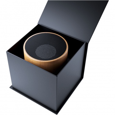 Logotrade promotional item image of: SCX.design S27 3W wooden ring speaker