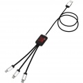 SCX.design C17 easy to use light-up cable, Red / Solid black