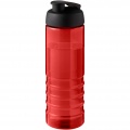 H2O Active® Eco Treble 750 ml flip lid sport bottle, Red / Solid black