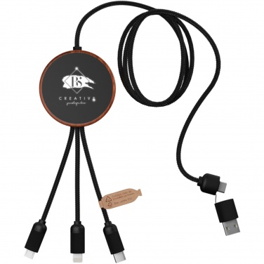 Logotrade promotional products photo of: SCX.design C40 5-in-1 rPET light-up logo charging cable and 10W charging pad