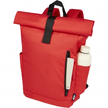 Logo trade promotional products picture of: Byron 15.6" GRS RPET roll-top backpack 18L