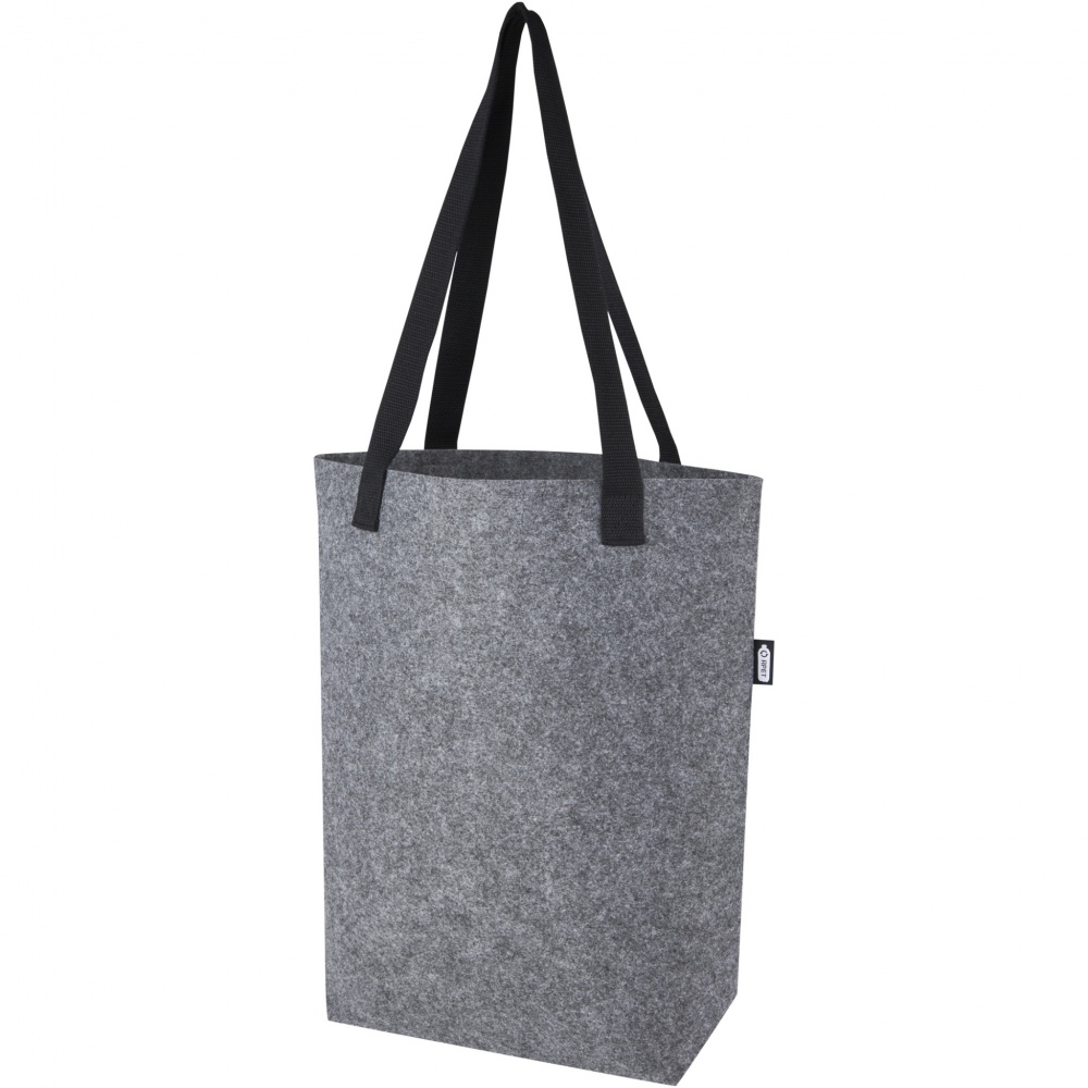 Logo trade promotional gift photo of: Felta GRS recycled felt tote bag with wide bottom 12L