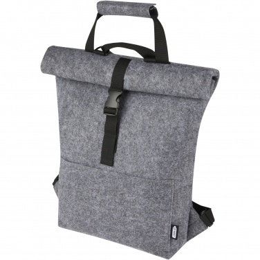 Logotrade business gift image of: Felta GRS recycled felt roll-top bike bag 13L