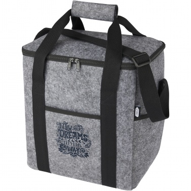 Logo trade promotional items image of: Felta GRS recycled felt bottle cooler bag 21L