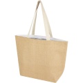 Juta 300 g/m² jute cooler tote bag 12L, Natural / White