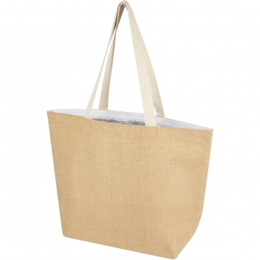 Logo trade promotional merchandise image of: Juta 300 g/m² jute cooler tote bag 12L