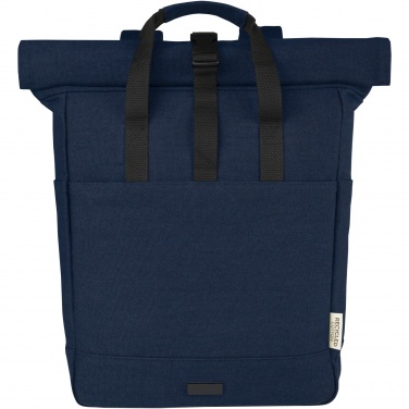 Logo trade promotional gifts image of: Joey 15” GRS recycled canvas rolltop laptop backpack 15L