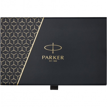 Logotrade promotional merchandise image of: Parker IM achromatic ballpoint and rollerball pen set with gift box