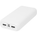 Electro 20.000 mAh recycled plastic power bank , White