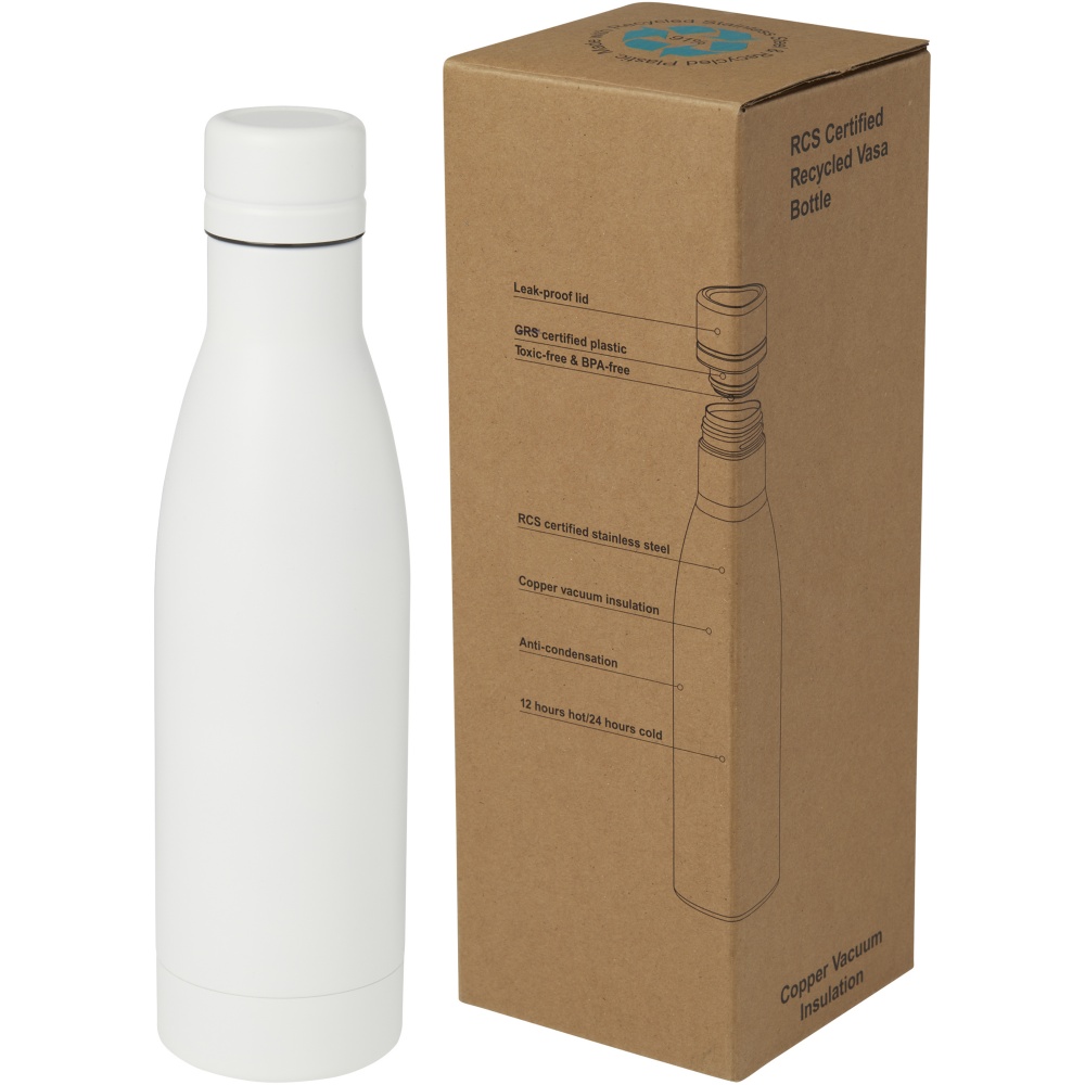 Logotrade advertising products photo of: Vasa 500 ml RCS certified recycled stainless steel copper vacuum insulated bottle