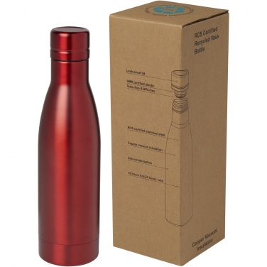 Logotrade promotional giveaway image of: Vasa 500 ml RCS certified recycled stainless steel copper vacuum insulated bottle