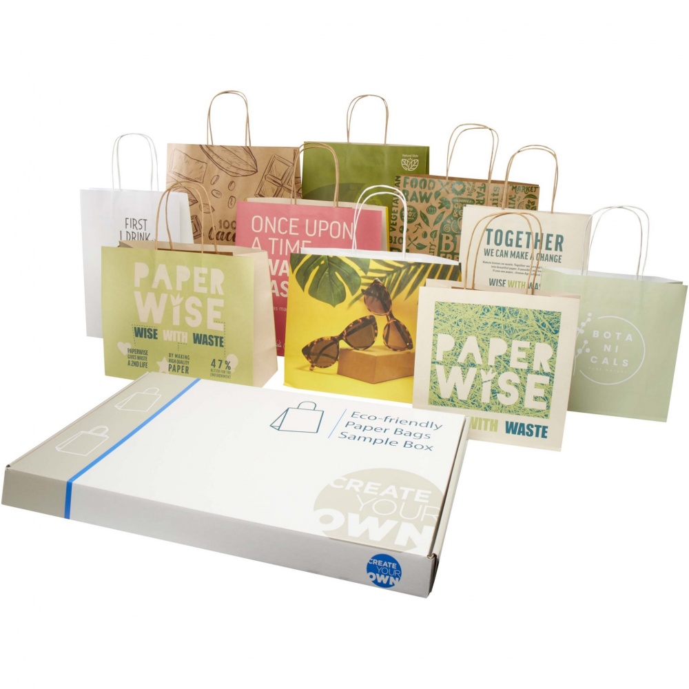 Logo trade promotional giveaways picture of: Agricultural waste and kraft paper bags sample box