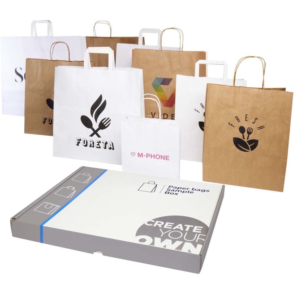 Logo trade promotional merchandise picture of: Kraft paper bags sample box