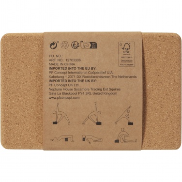 Logo trade corporate gifts picture of: Trikona cork yoga brick