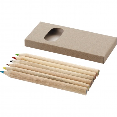 Logo trade promotional giveaways image of: Artemaa 6-piece pencil colouring set