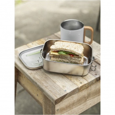 Logo trade promotional item photo of: Titan recycled stainless steel lunch box