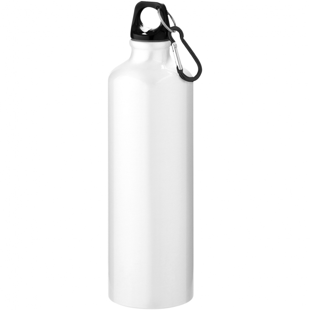 Logo trade promotional merchandise photo of: Oregon 770 ml RCS certified recycled aluminium water bottle with carabiner