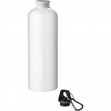 Logotrade promotional merchandise photo of: Oregon 770 ml RCS certified recycled aluminium water bottle with carabiner