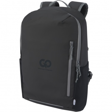 Logo trade promotional gifts image of: Aqua 15" GRS recycled water resistant laptop backpack 21L