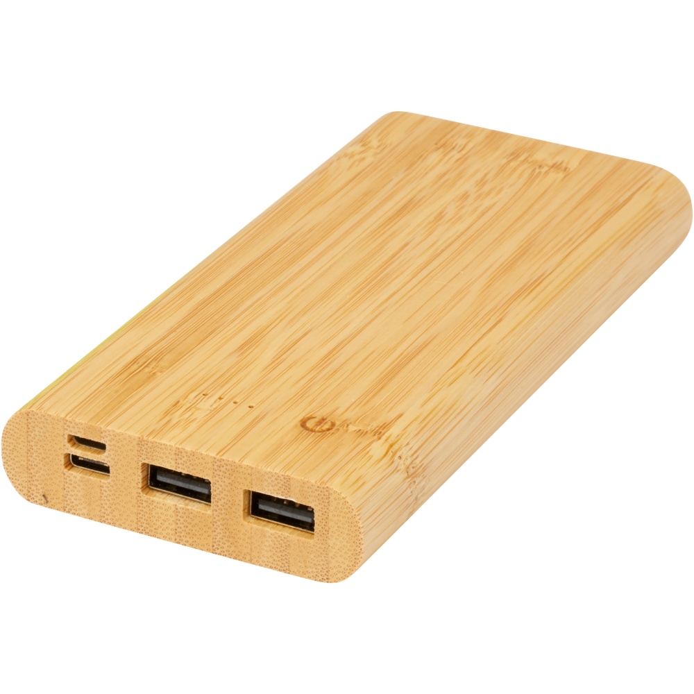 Logo trade advertising products picture of: Tulda 10.000 mAh bamboo power bank