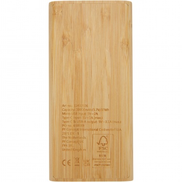 Logotrade promotional gift image of: Tulda 10.000 mAh bamboo power bank