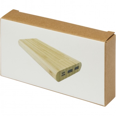 Logo trade promotional product photo of: Tulda 10.000 mAh bamboo power bank