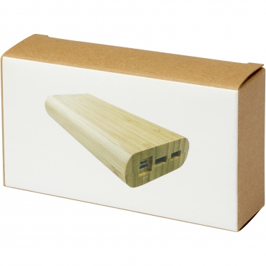 Logotrade promotional giveaway image of: Tulda 20.000 mAh bamboo power bank