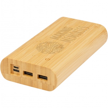 Logo trade promotional merchandise picture of: Tulda 20.000 mAh bamboo power bank