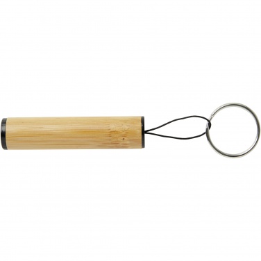 Logo trade business gifts image of: Cane bamboo key ring with light