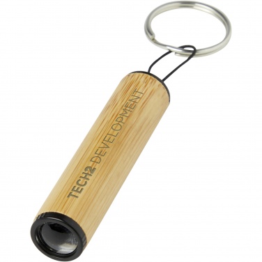 Logotrade promotional product picture of: Cane bamboo key ring with light