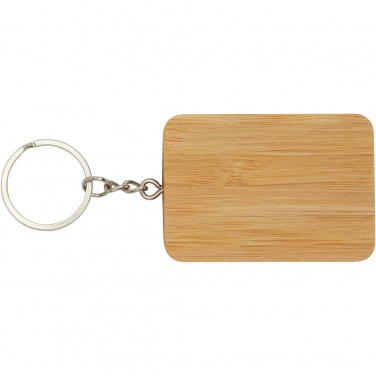 Logo trade promotional item photo of: Reel 6-in-1 retractable bamboo key ring charging cable