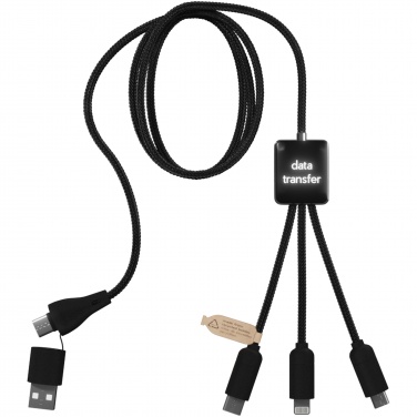 Logo trade promotional gifts picture of: SCX.design C45 5-in-1 rPET charging cable with data transfer