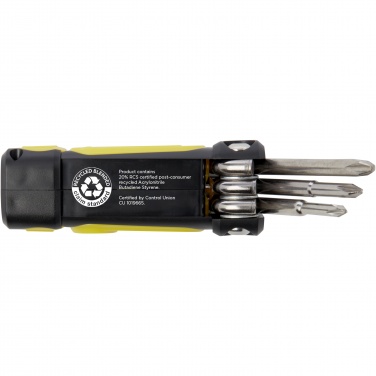 Logotrade advertising product image of: Octo 8-in-1 RCS recycled plastic screwdriver set with torch