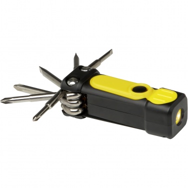 Logo trade promotional merchandise image of: Octo 8-in-1 RCS recycled plastic screwdriver set with torch