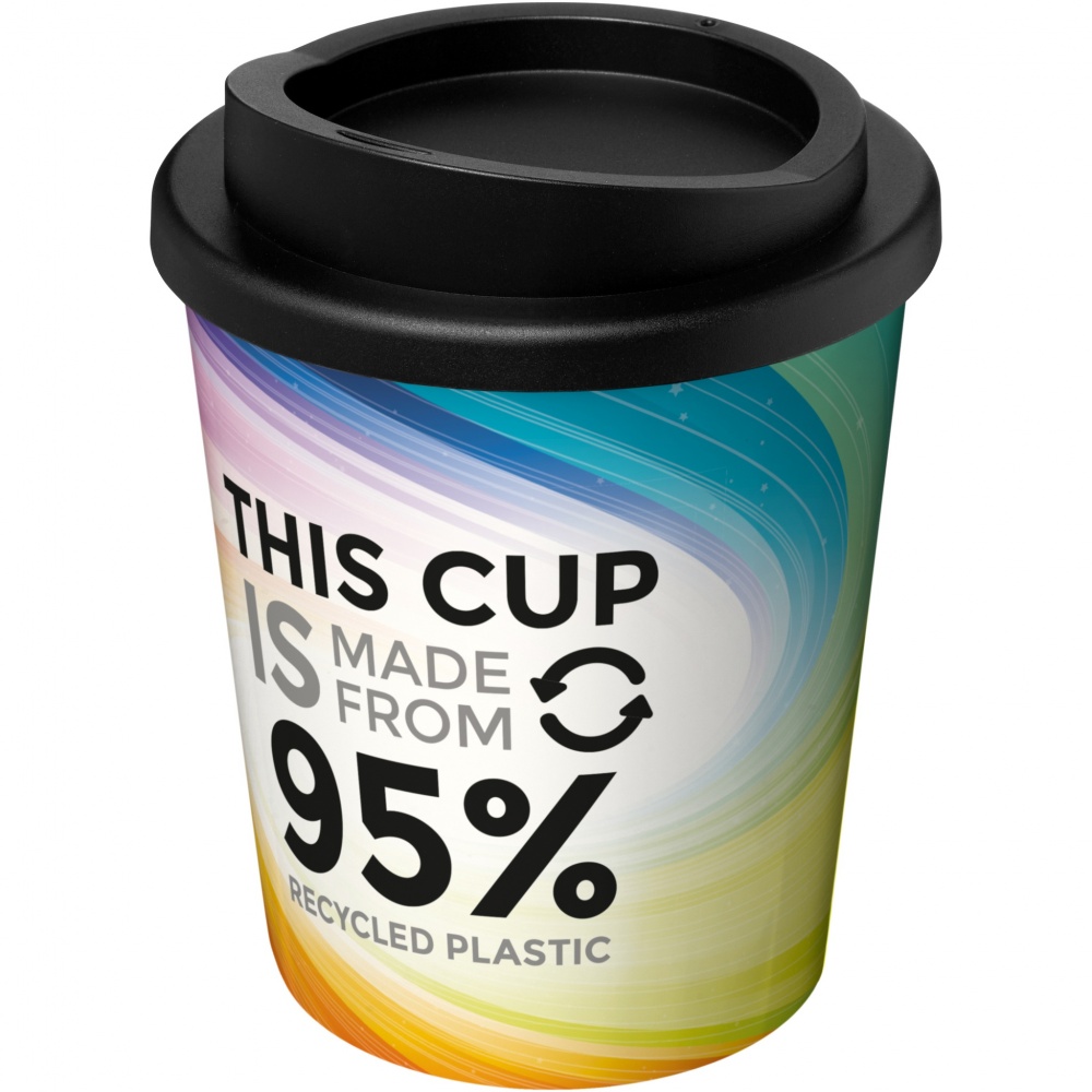 Logo trade promotional giveaways image of: Brite-Americano® Espresso Recycled 250 ml insulated tumbler