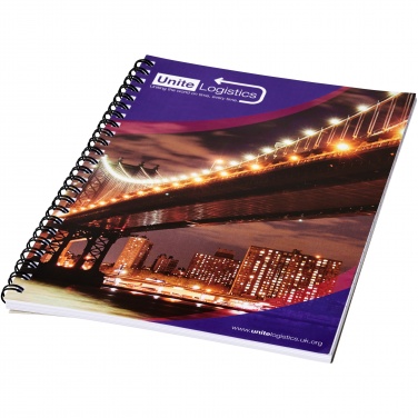 Logo trade promotional gift photo of: Desk-Mate® A4 spiral notebook with printed back cover