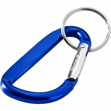 Logo trade business gifts image of: Timor RCS recycled aluminium carabiner keychain