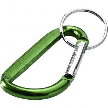 Logo trade promotional products image of: Timor RCS recycled aluminium carabiner keychain