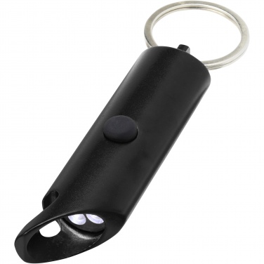 Logotrade promotional merchandise photo of: Flare RCS recycled aluminium IPX LED light and bottle opener with keychain