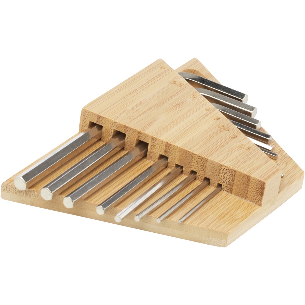 Logotrade promotional item picture of: Allen bamboo hex key tool set