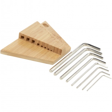 Logo trade promotional merchandise image of: Allen bamboo hex key tool set