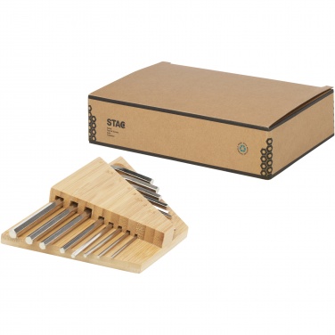 Logo trade corporate gifts image of: Allen bamboo hex key tool set