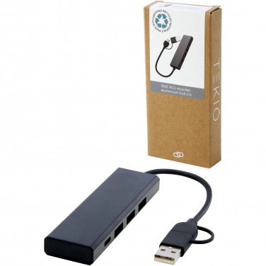 Logotrade promotional giveaway image of: Rise RCS recycled aluminium USB 2.0 hub